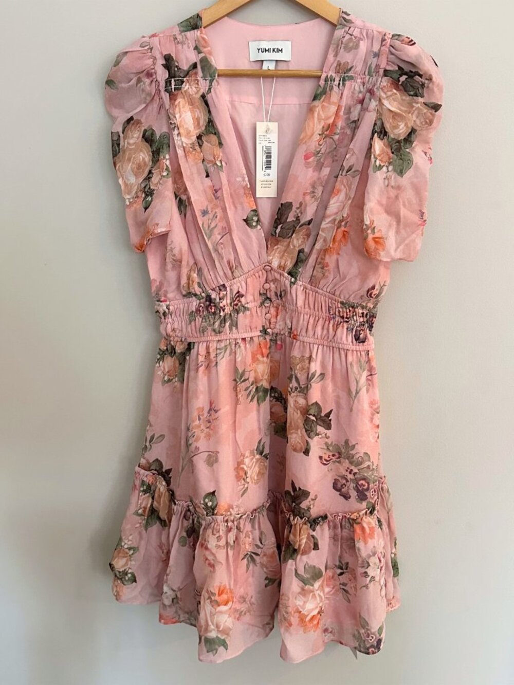 Yumi Kim Ritzy Pink Floral Mini Dress NWT L
